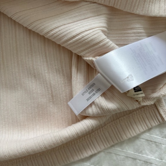 Madewell Ribbed Mockneck Tank Light Cream Size M - Picture 7 of 8